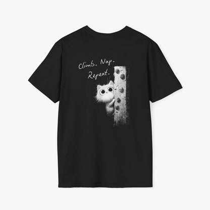 Climb. Nap. Repeat. | Premium Ringspun Climbing Tee