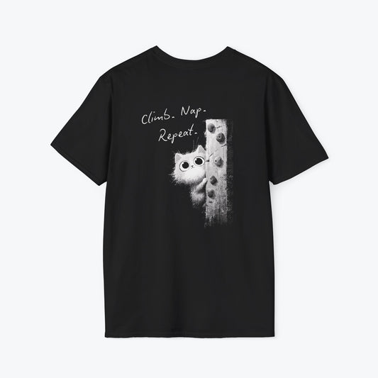 Climb. Nap. Repeat. | Premium Ringspun Climbing Tee