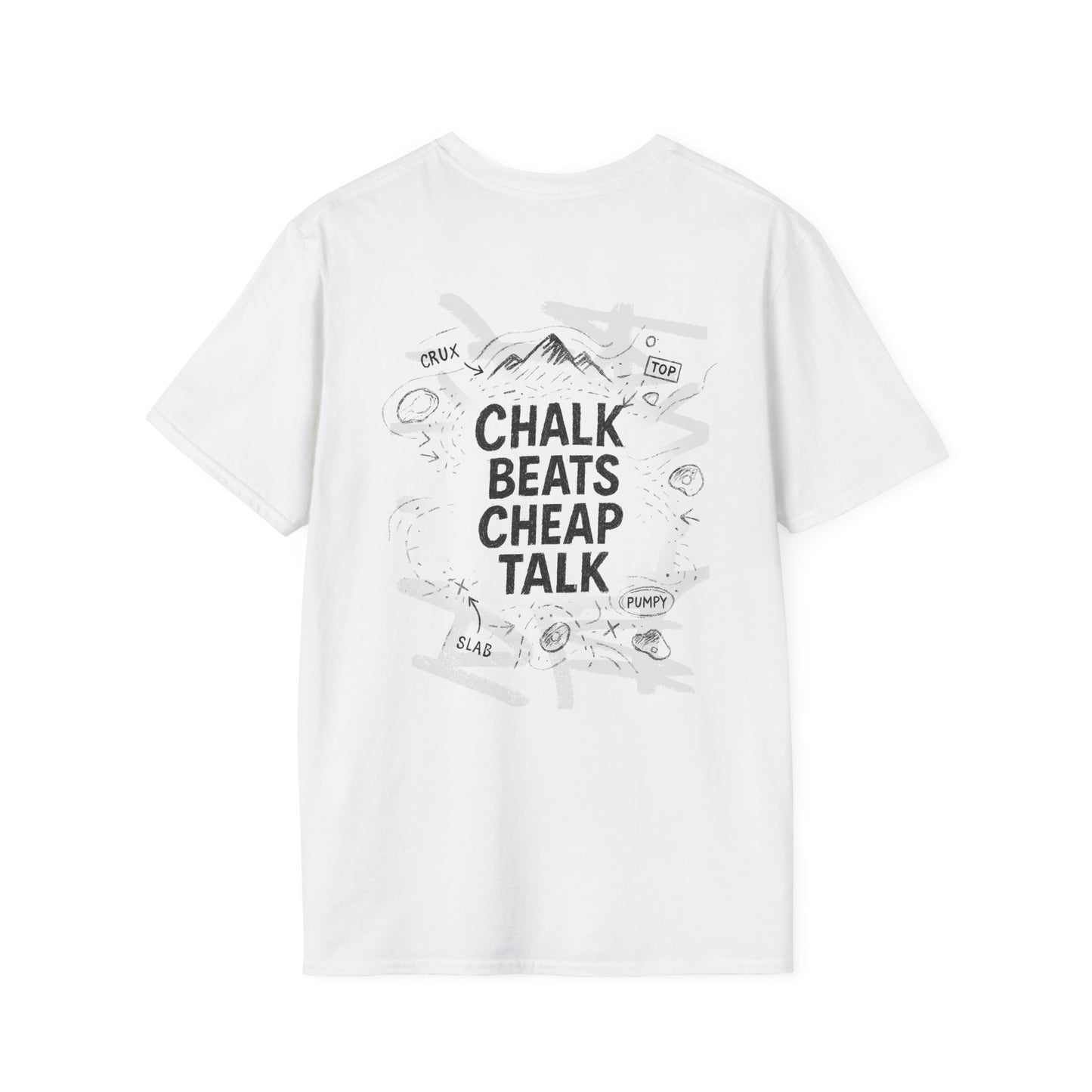 Chalk Beats Cheap Talk | Light | Premium Ringspun Climbing Tee