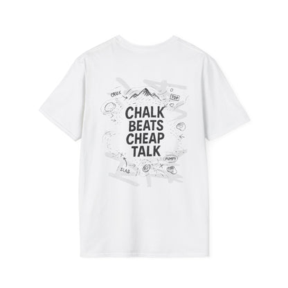 Chalk Beats Cheap Talk | Light | Premium Ringspun Climbing Tee