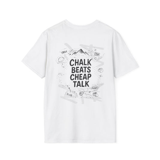 Chalk Beats Cheap Talk | Light | Premium Ringspun Climbing Tee