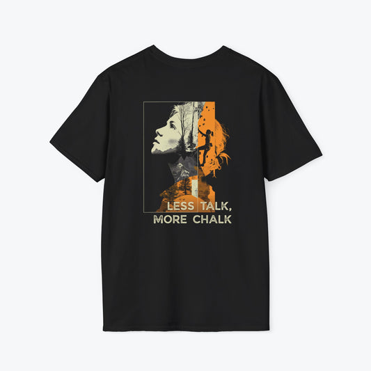 Less Talk, More Chalk | Premium Ringspun Climbing Tee