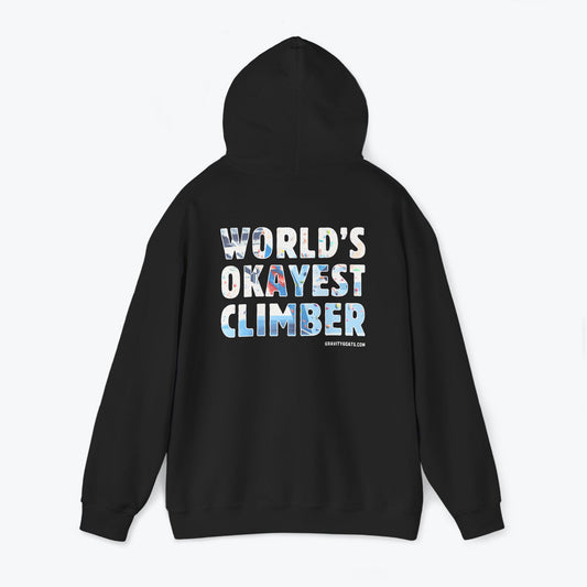 World's Okayest Climber | Heavy-Blend Hoodie