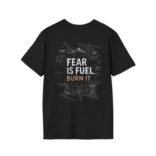 Fear is Fuel | Dark | Premium Ringspun Climbing Tee