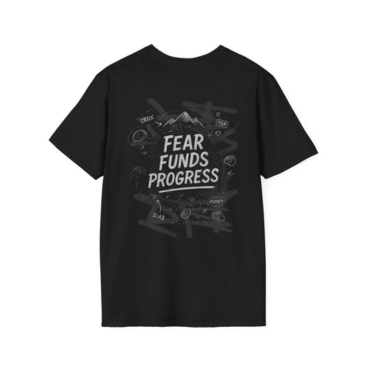 Fear Funds Progress | Dark | Premium Ringspun Climbing Tee