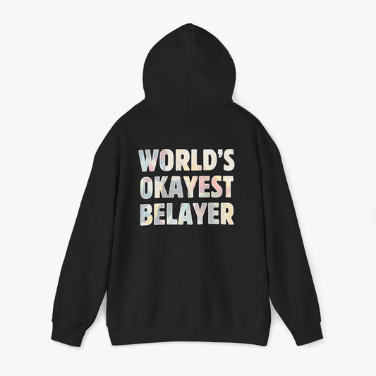 World's Okayest Belayer | Heavy-Blend Hoodie