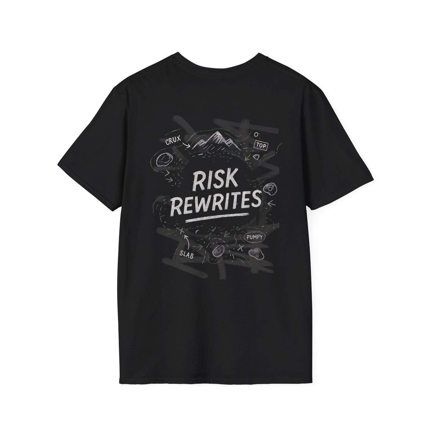 Risk Rewrites | Dark | Premium Ringspun Climbing Tee