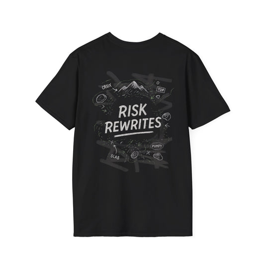 Risk Rewrites | Dark | Premium Ringspun Climbing Tee