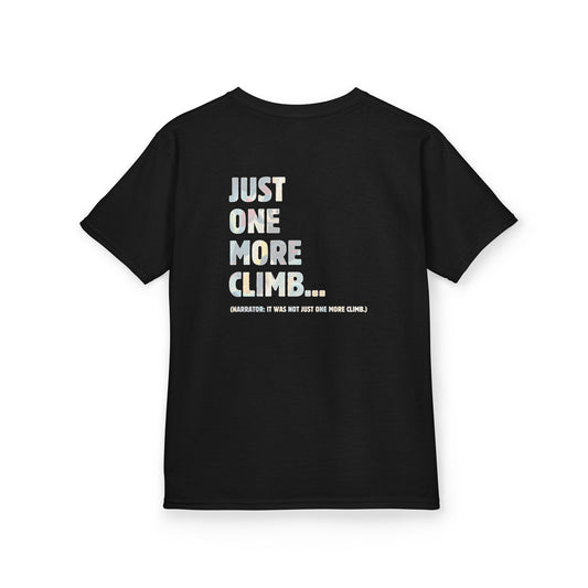 Just one more climb... | Kids Climbing Shirt