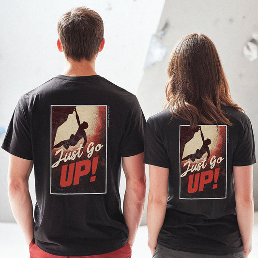 Just go up! | Premium Ringspun Climbing Tee