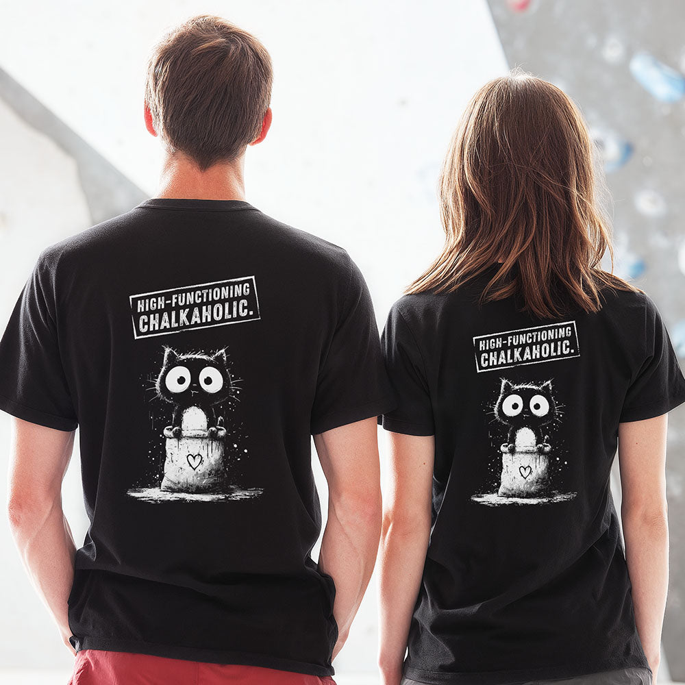 High-functioning Chalkaholic | Premium Ringspun Climbing Tee