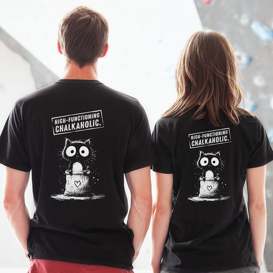 High-functioning Chalkaholic | Premium Ringspun Climbing Tee