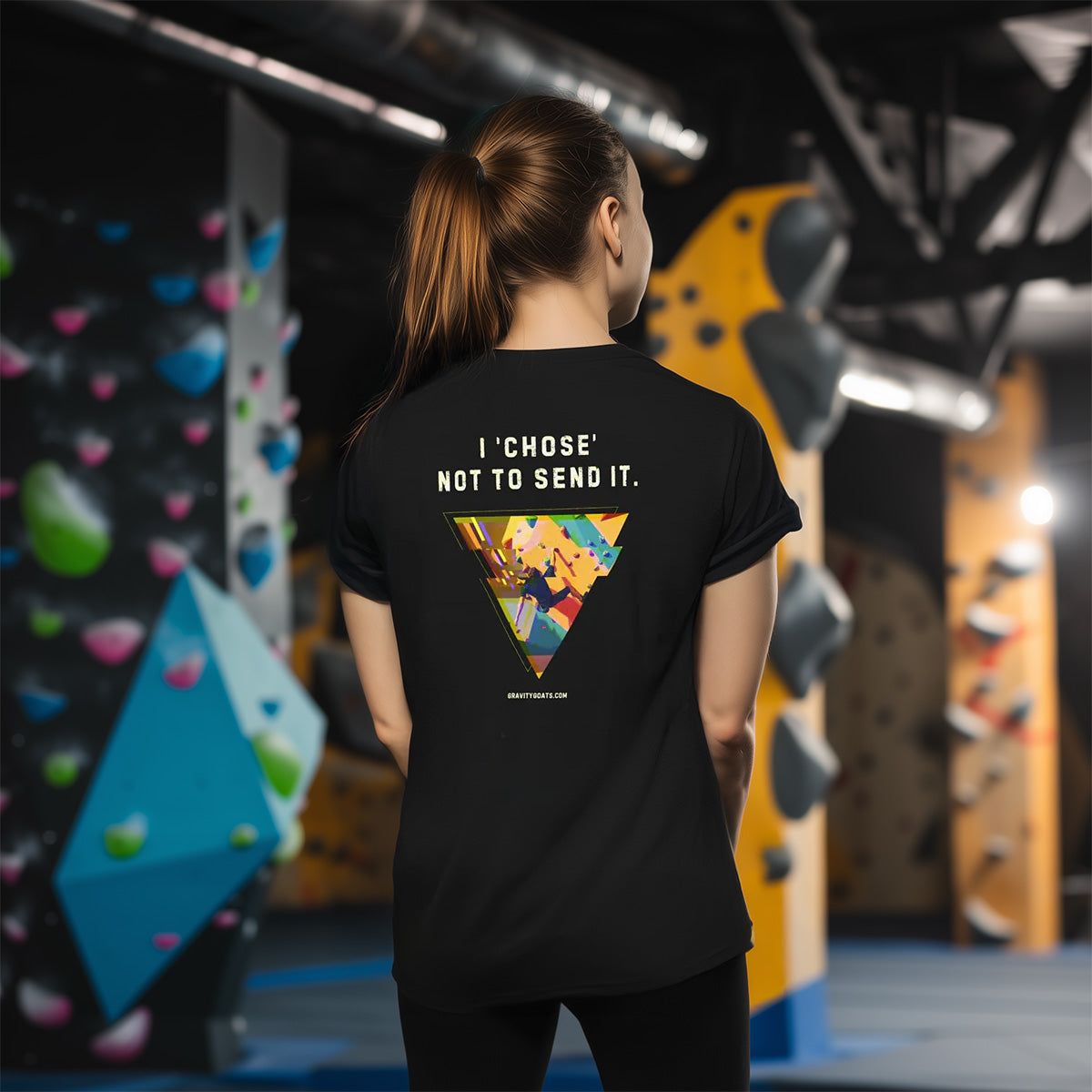 I 'chose' not to send it – Dark Edition | Premium Ringspun Climbing Tee