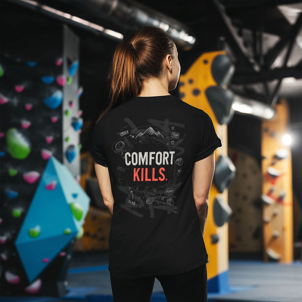 Comfort Kills. | Dark | Premium Ringspun Climbing Tee