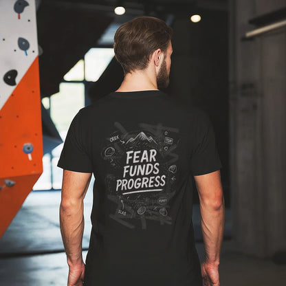 Fear Funds Progress | Dark | Premium Ringspun Climbing Tee