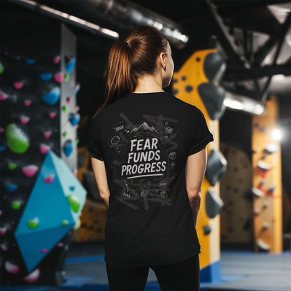 Fear Funds Progress | Dark | Premium Ringspun Climbing Tee