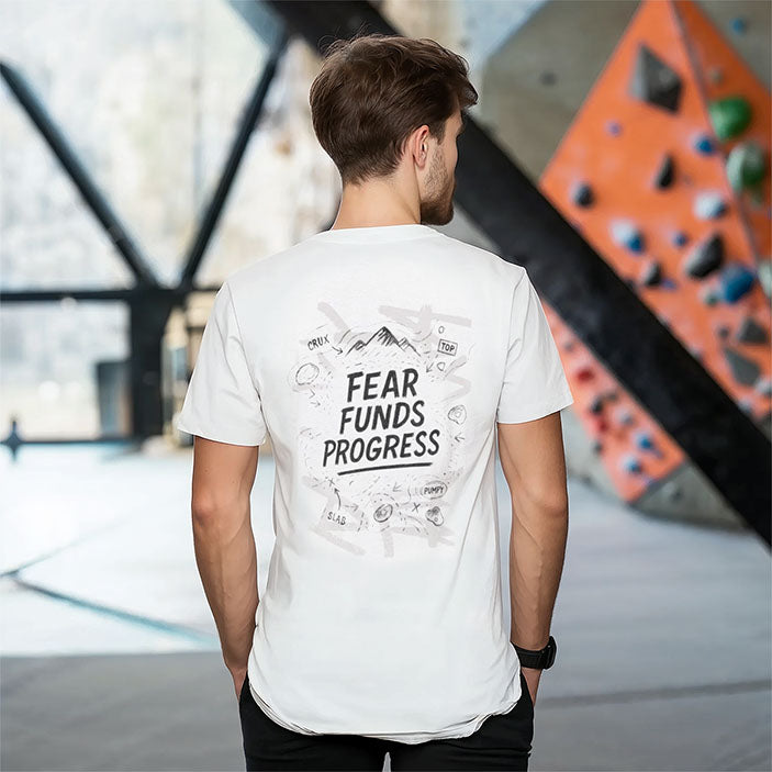 Fear Funds Progress | Light | Premium Ringspun Climbing Tee