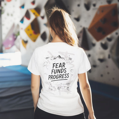 Fear Funds Progress | Light | Premium Ringspun Climbing Tee