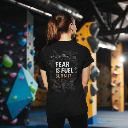 Fear is Fuel | Dark | Premium Ringspun Climbing Tee